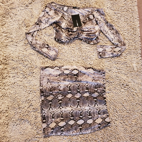 STYLED ON INSTAGRAM Double Cross Skirt Set - Taupe - Picture 8 of 8